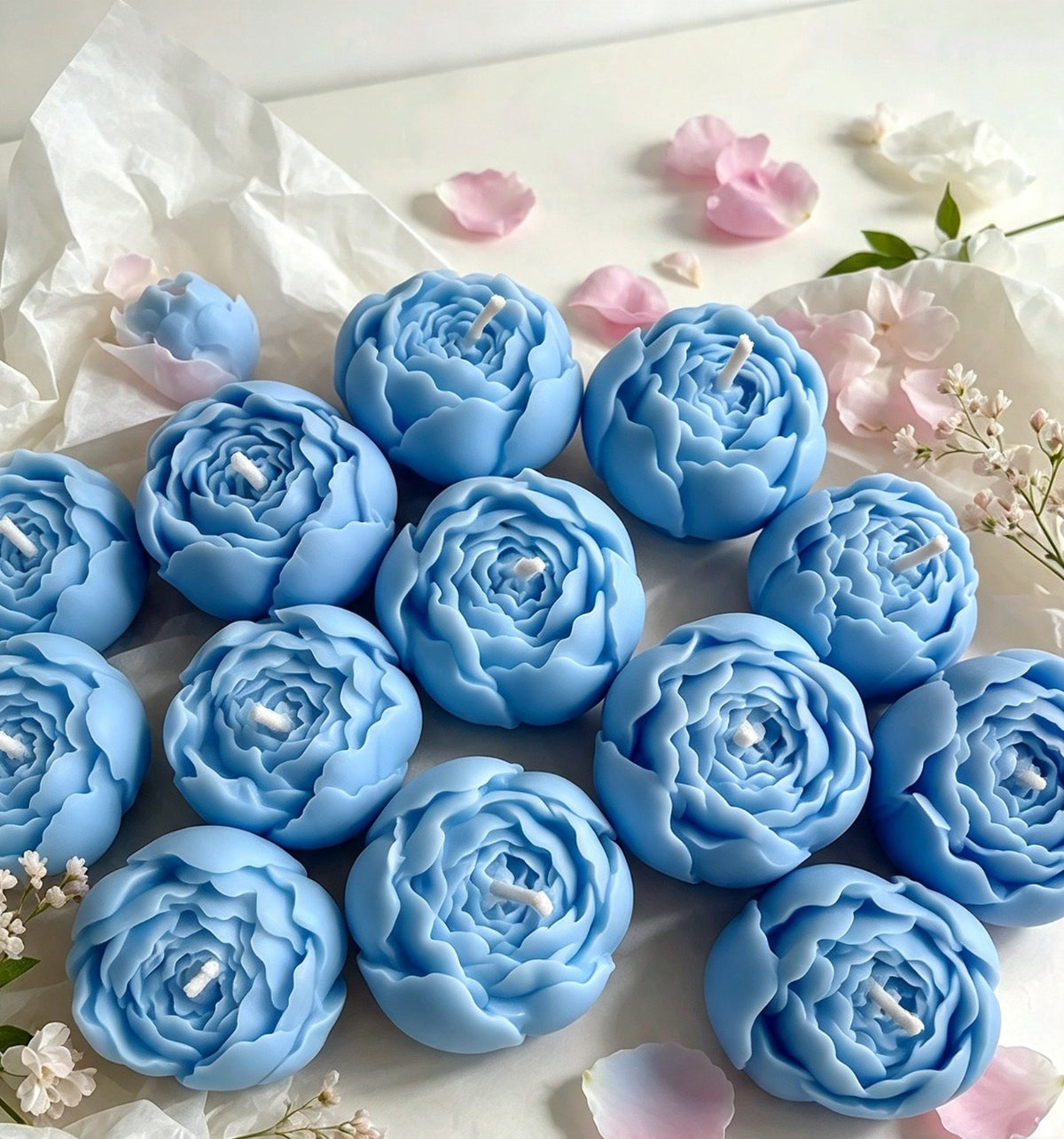 Luxury Rose Bloom Candle Set