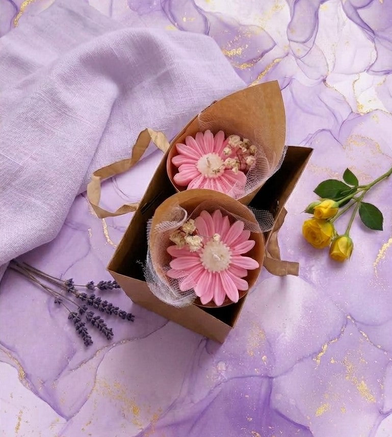 Rose Gift Box Candle Set