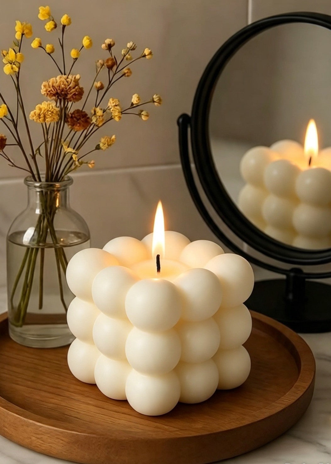 Bubble Cube Candle