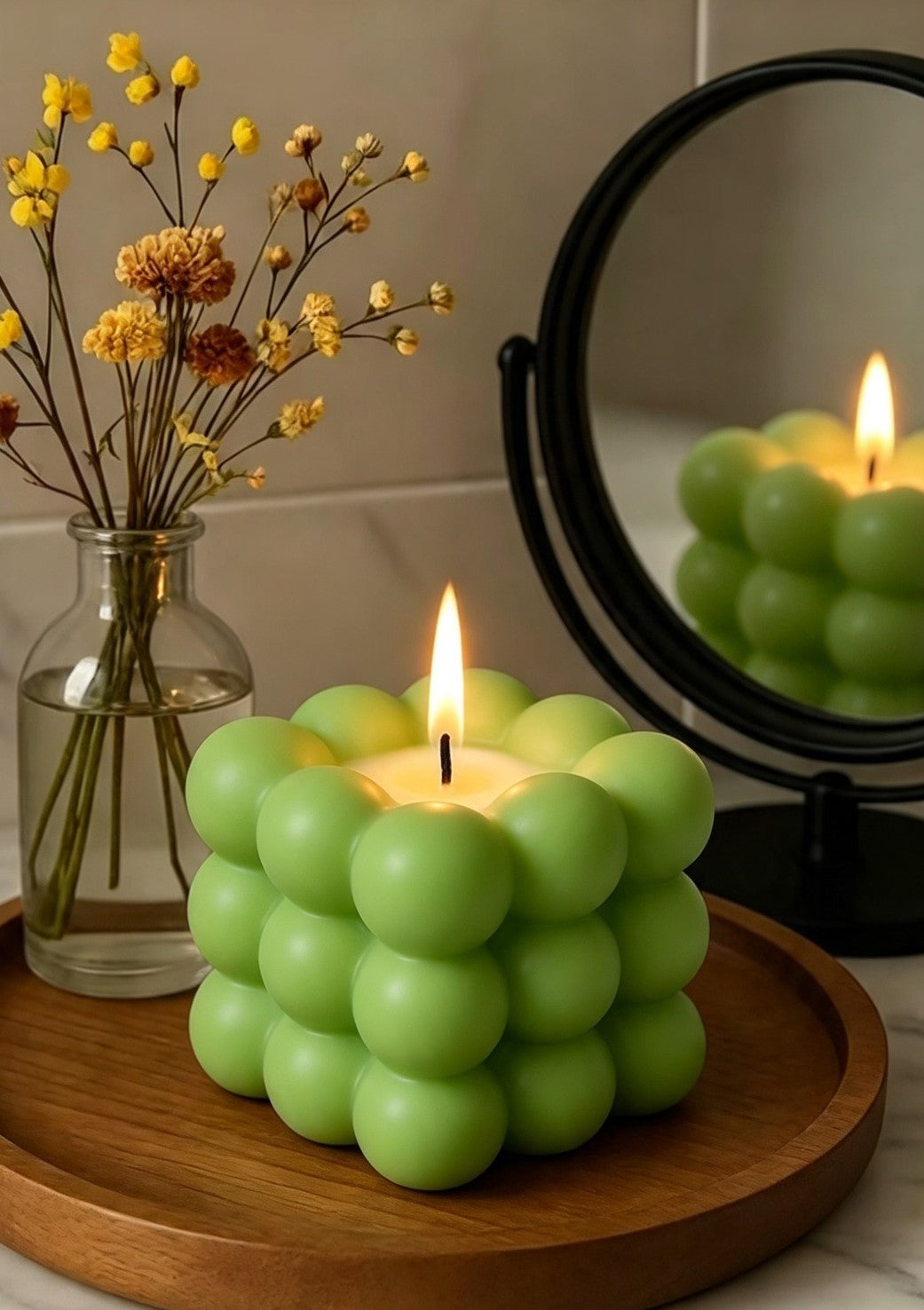 Bubble Cube Candle