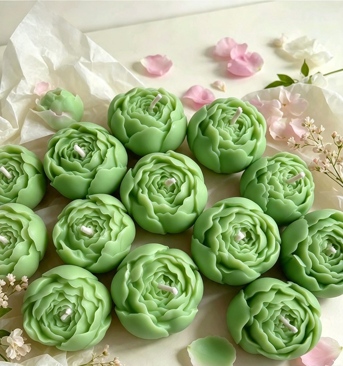 Luxury Rose Bloom Candle Set