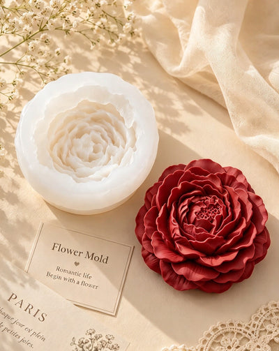 Petal Rose Flower Candle Set