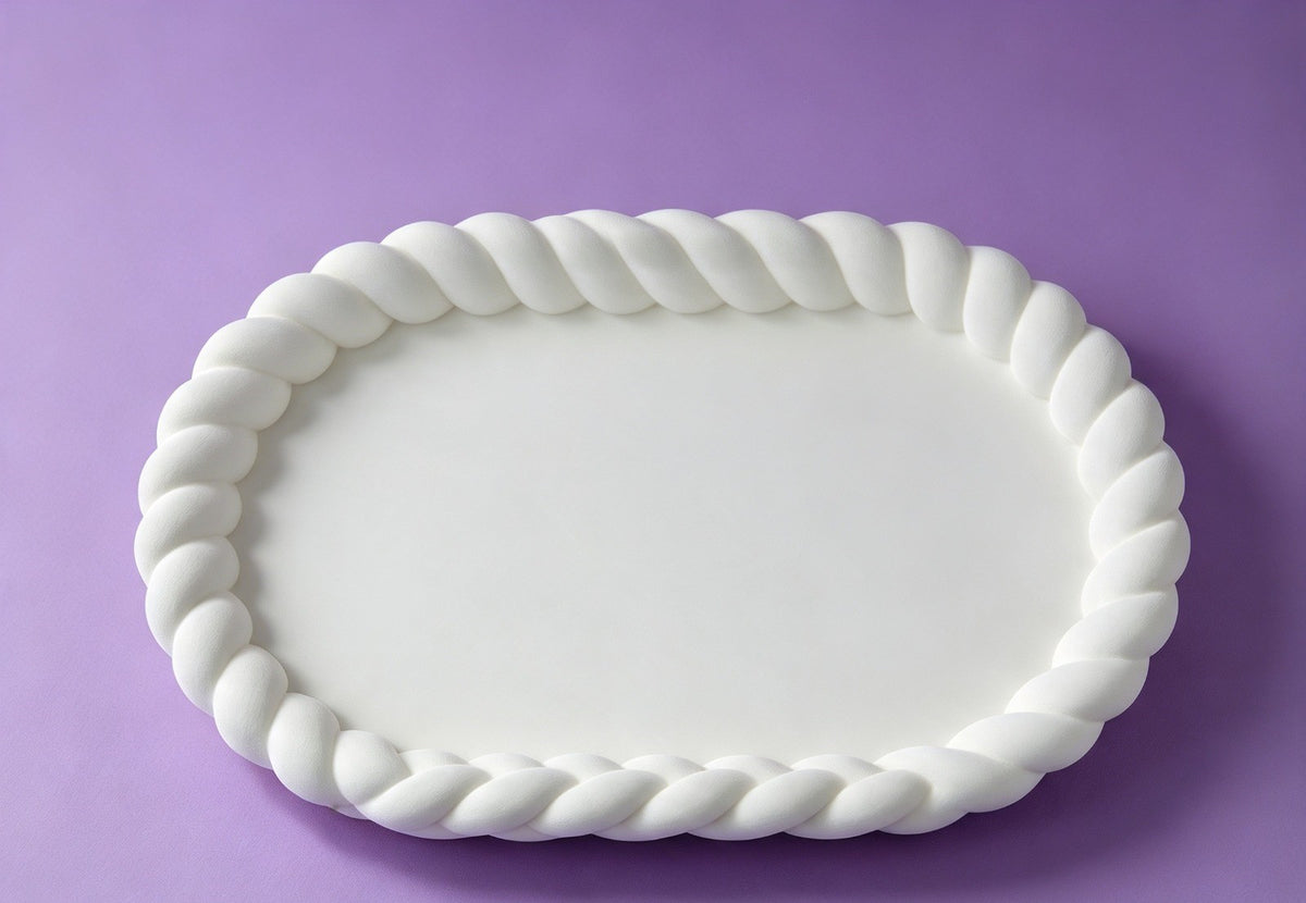 Pearl Braid Oval Tray