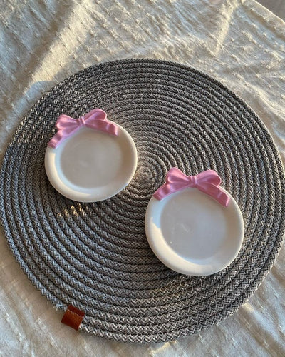 mini round tray with cute bow